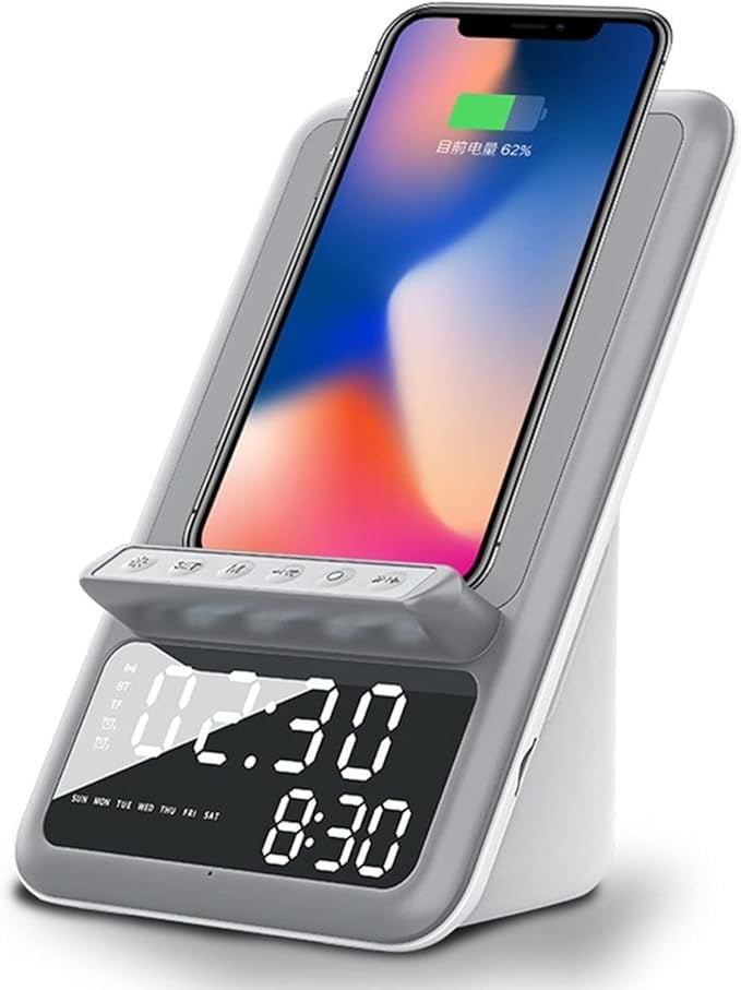 Kablosuz BT5.1 Hoparlör 15 W Kablosuz Şarj Cihazı Hızlı Şarj Telefon Standı