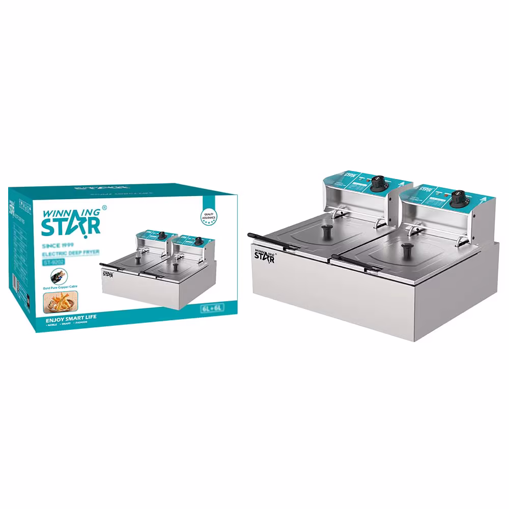 Winning Star Çift Tanklı (6L + 6L) Elektrikli Derin Fritöz
