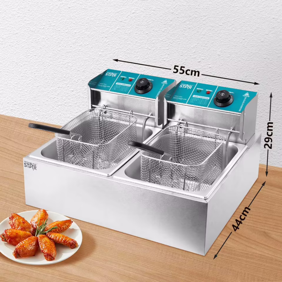 Winning Star Çift Tanklı (6L + 6L) Elektrikli Derin Fritöz