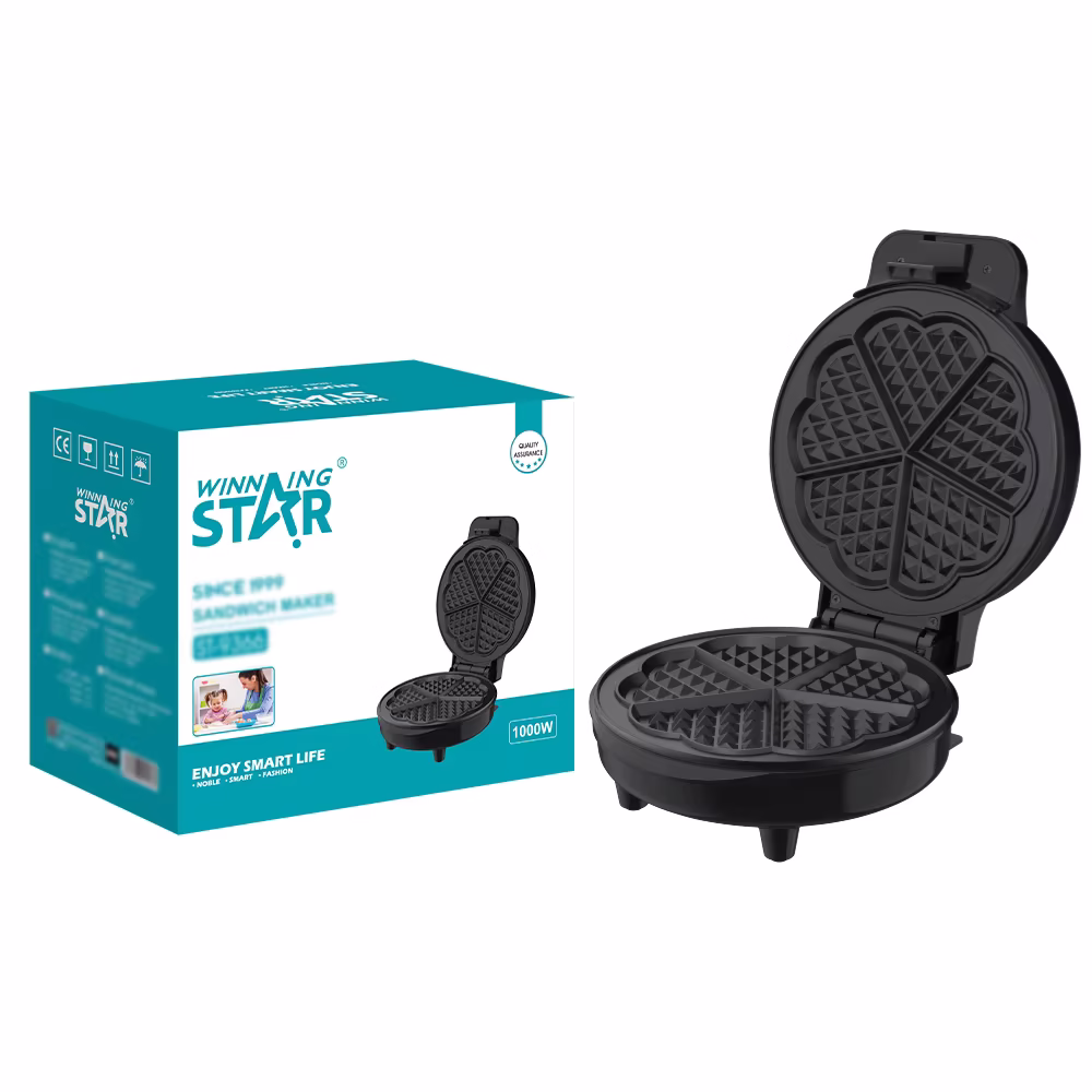 Winning Star Mini Heart‑Shaped Waffle Makinesi (1000 W)