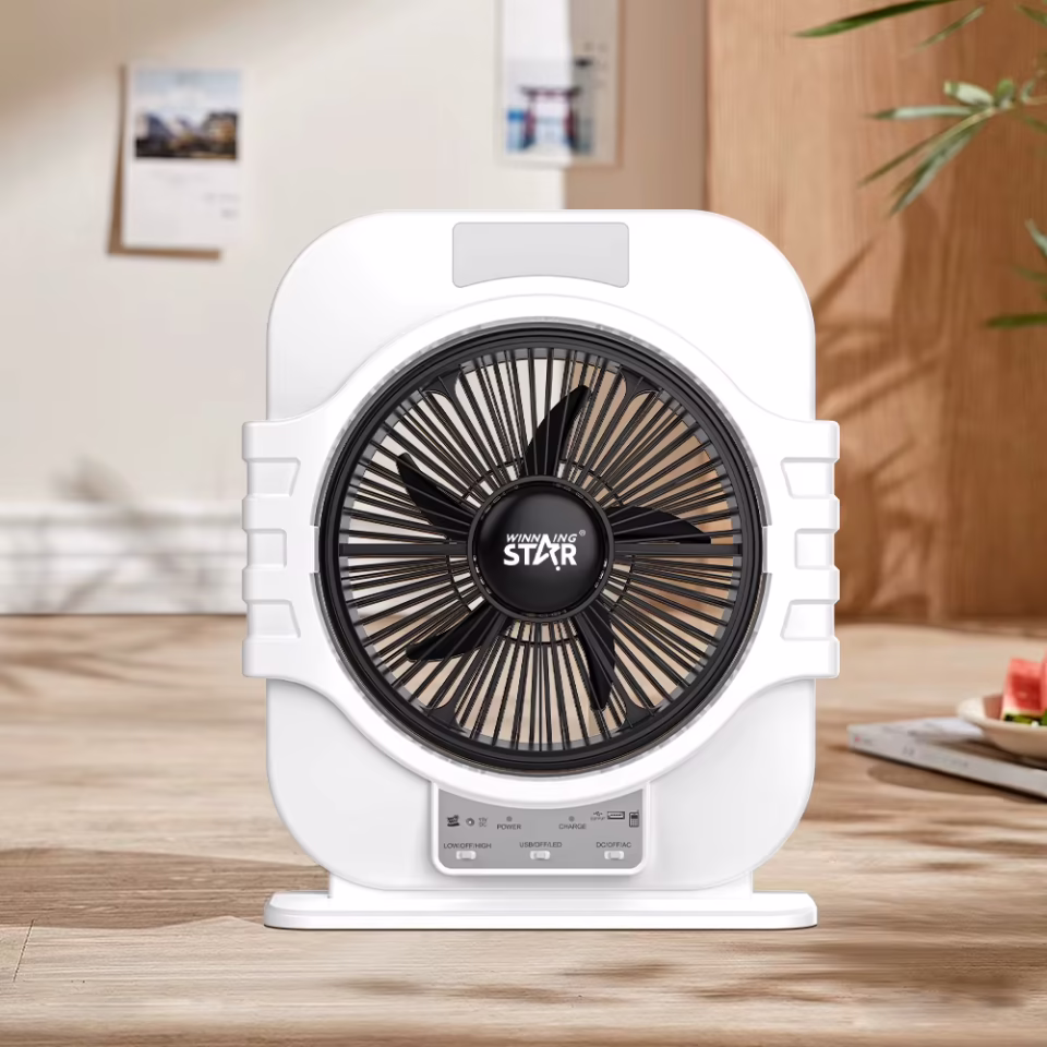 Winning Star 12″ USB/AC‑DC Şarjlı Masa Vantilatörü
