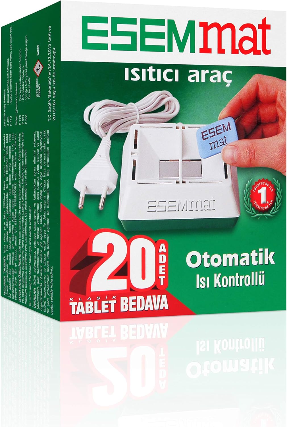 ESEMmat Kablolu Otomatik Isı Kontrollü Cihaz 20 Tablet Hediyeli