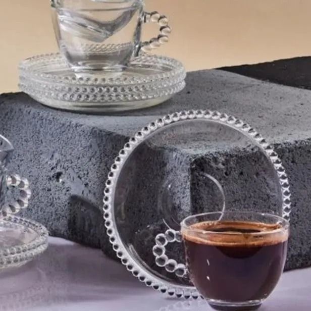 KRD Home Boncuklu Kahve Fincan Takımı 6lı
