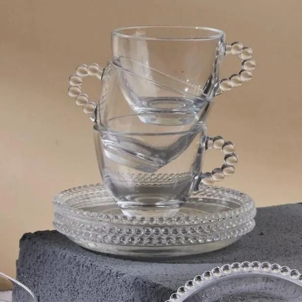 KRD Home Boncuklu Kahve Fincan Takımı 6lı