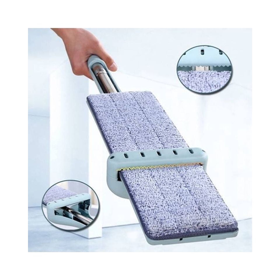 Kovasız 360 Mikrofiber Kendinden Sıkmalı Mop Paspas