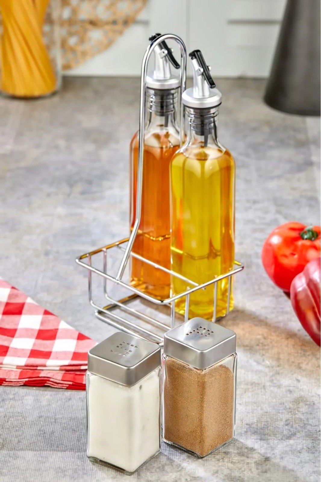 Cooker 5 Parça Sosluk & Baharatlık Yağdanlık Seti