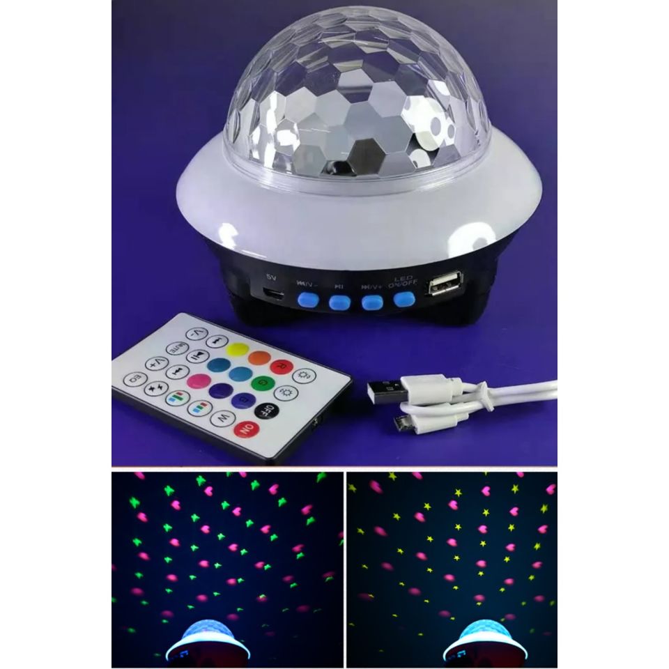 Gold Orion Disko Bluetooth Hoparlör ve Gece Lambası