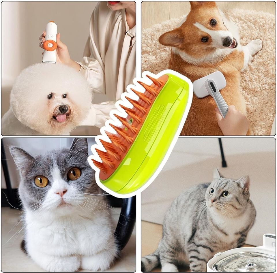 Şarjlı Buharlı Kedi Köpek Tarağı