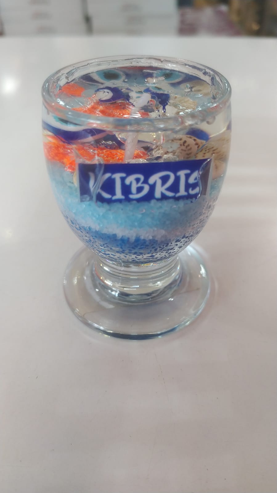 Düz Shot Bardak Kıbrıs Hediyelik Mumluk