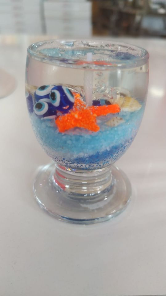 Düz Shot Bardak Kıbrıs Hediyelik Mumluk