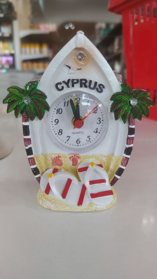 Cyprus Yazılı Hediyelik Kayık Saat