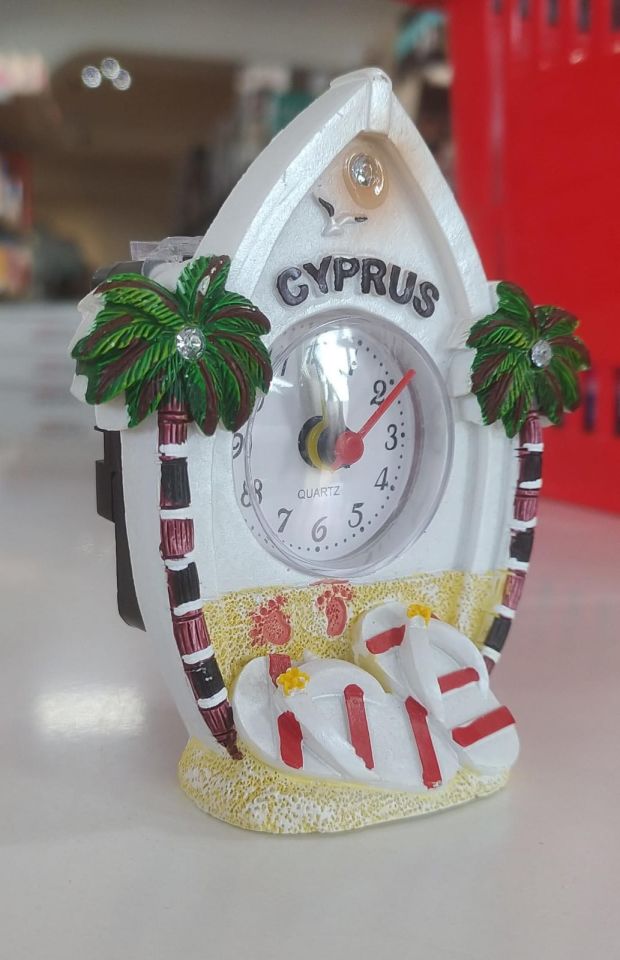 Cyprus Yazılı Hediyelik Kayık Saat