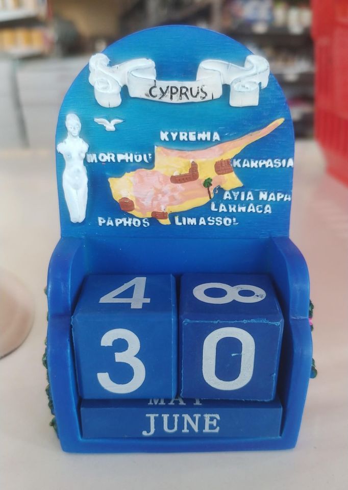Kıbrıs Hediyelik Masaüstü Mini Takvim