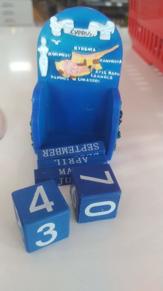 Kıbrıs Hediyelik Masaüstü Mini Takvim