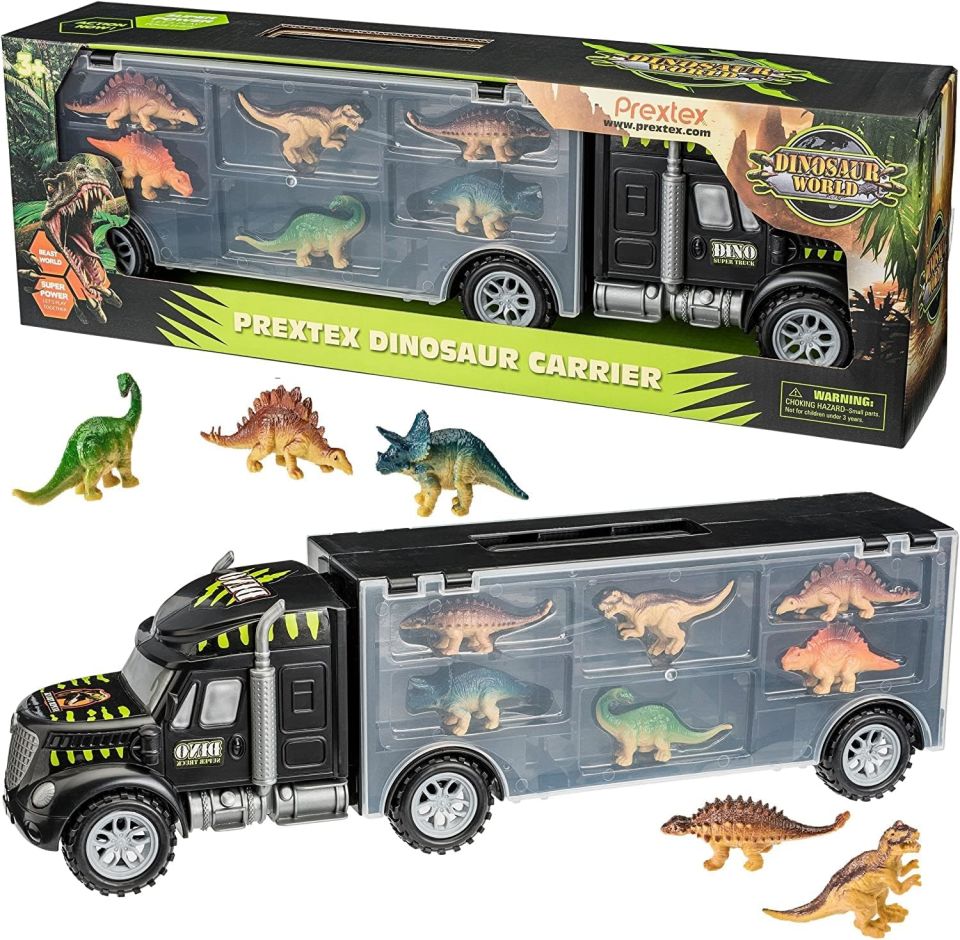 Dinozor Kamyonu ve 6 Mini Plastik Dinozor