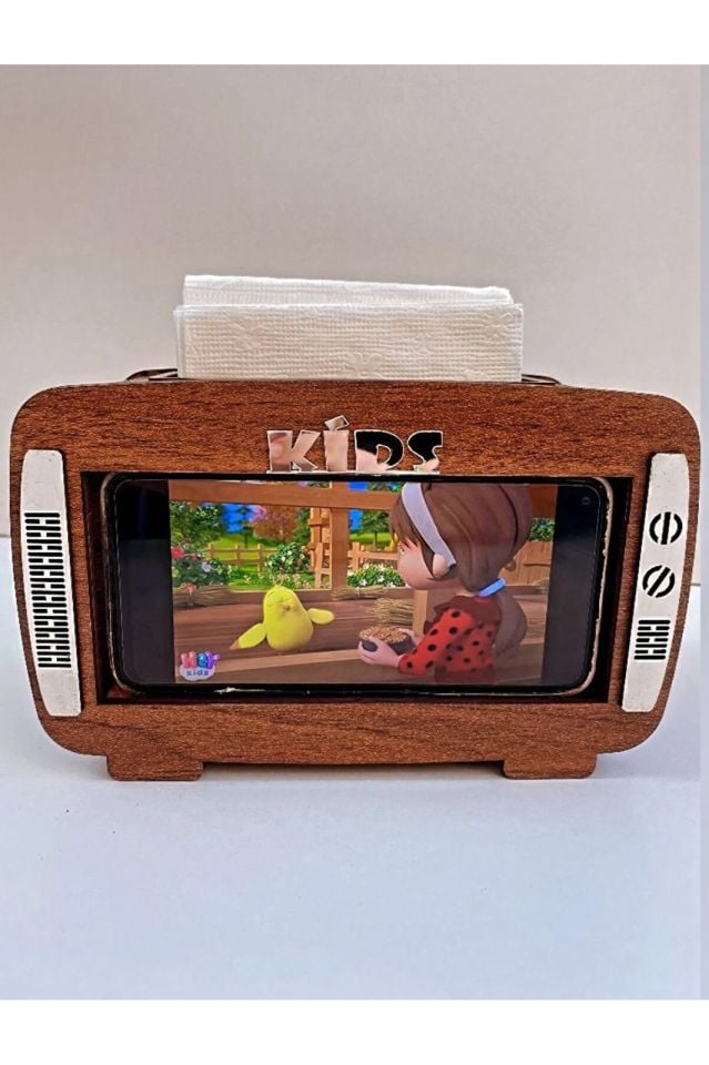 Ahşap Telefon Tutucu ve Peçetelik