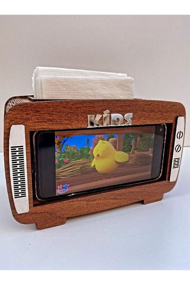Ahşap Telefon Tutucu ve Peçetelik