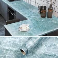 Kendinden Yapışkanlı Mermer Desenli  Folyo Kaplama Tezgah Duvar