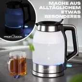 PROFICOOK Cam Işıklı Su Isıtıcı / Kettle (1,7 L, 2200 W)
