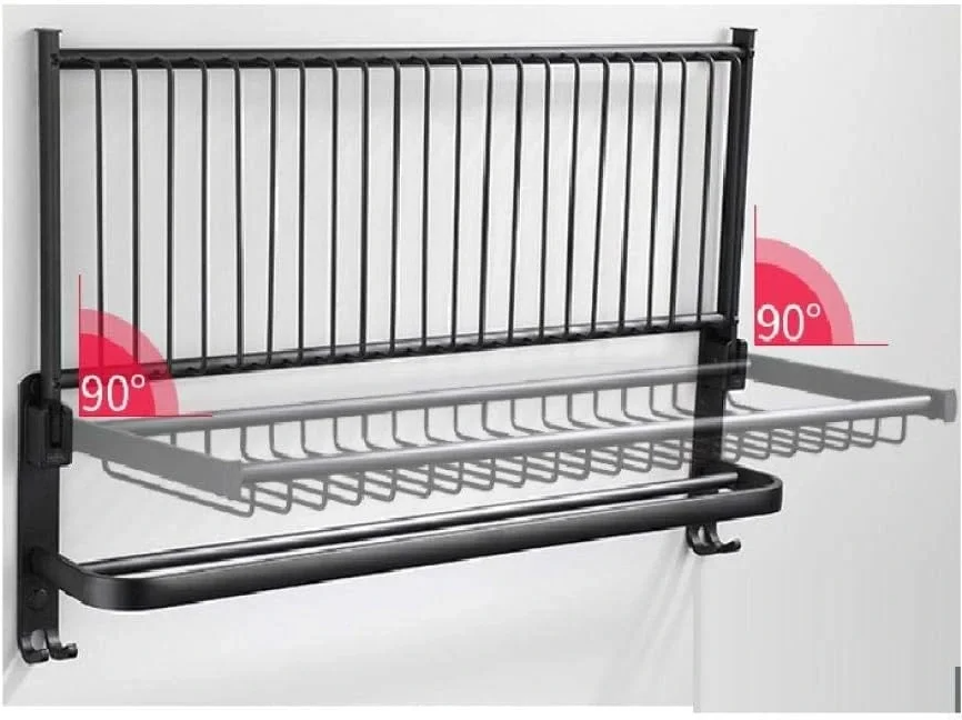 Katlanabilir Duvar Tipi Çok Amaçlı Askılık ve Raf