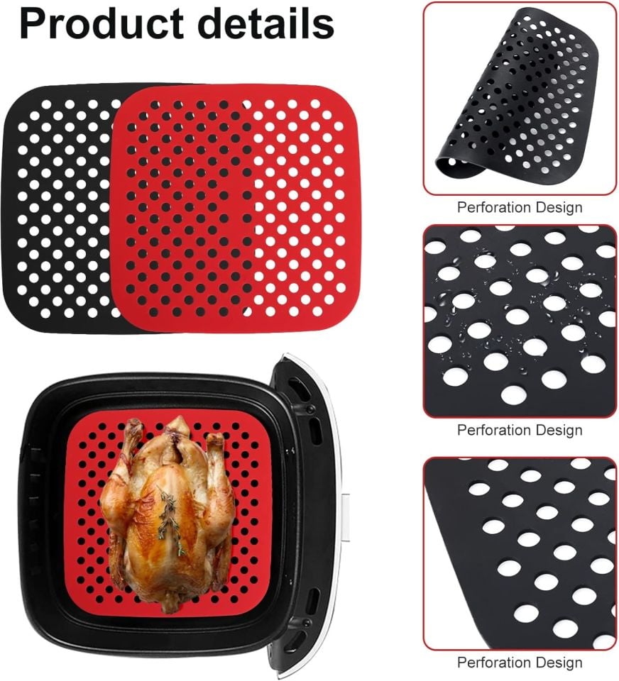 Delikli Silikon Airfry Kağıdı