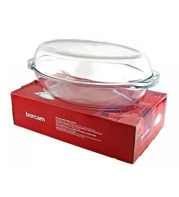 Paşabahçe 59052 Borcam Oval Kapaklı Tencere 2850 Cc