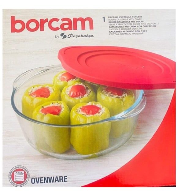 Paşabahçe kapaklı yuvarlak borcam tencere 2100cc 59001