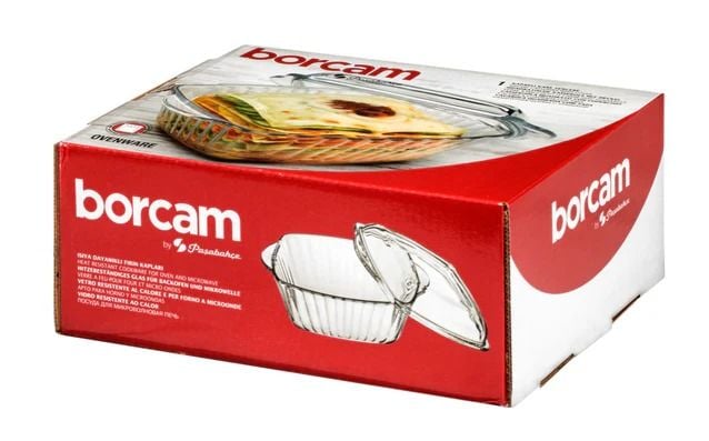 Paşabahçe PA-59039 Borcam Kare Kapaklı Güveç - 20.4x16cm