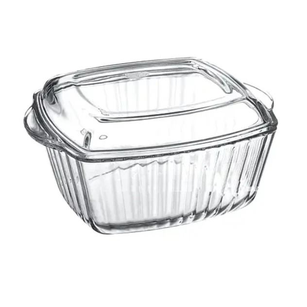 Paşabahçe PA-59039 Borcam Kare Kapaklı Güveç - 20.4x16cm
