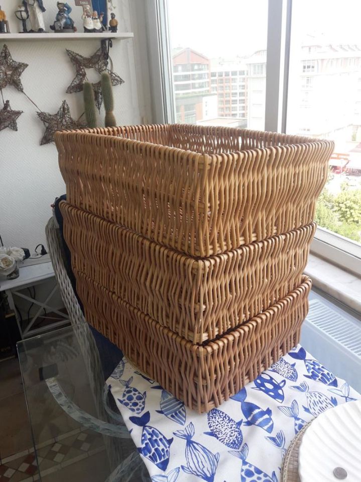 Perotti 2li Hasır Sepet Dikdörtgen