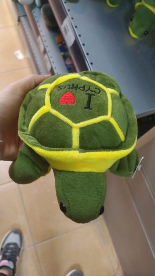 Kıbrıs Yazılı Peluş Kaplumbağa