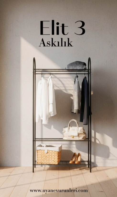 Elit 3 - 3 Raflı Askılık