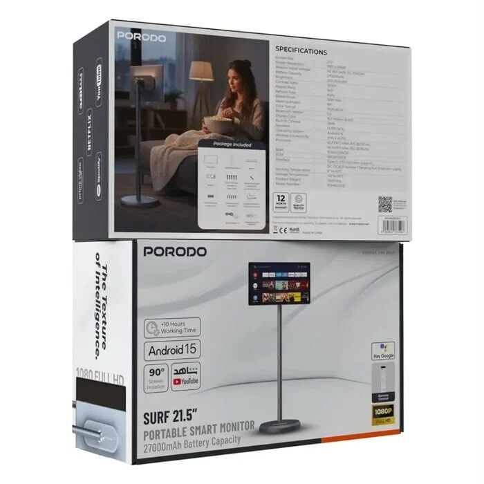 PORODO 21.5 INC PORTATIF SMART TV EKRAN
