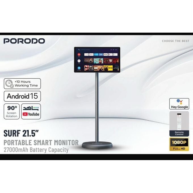 PORODO 21.5 INC PORTATIF SMART TV EKRAN