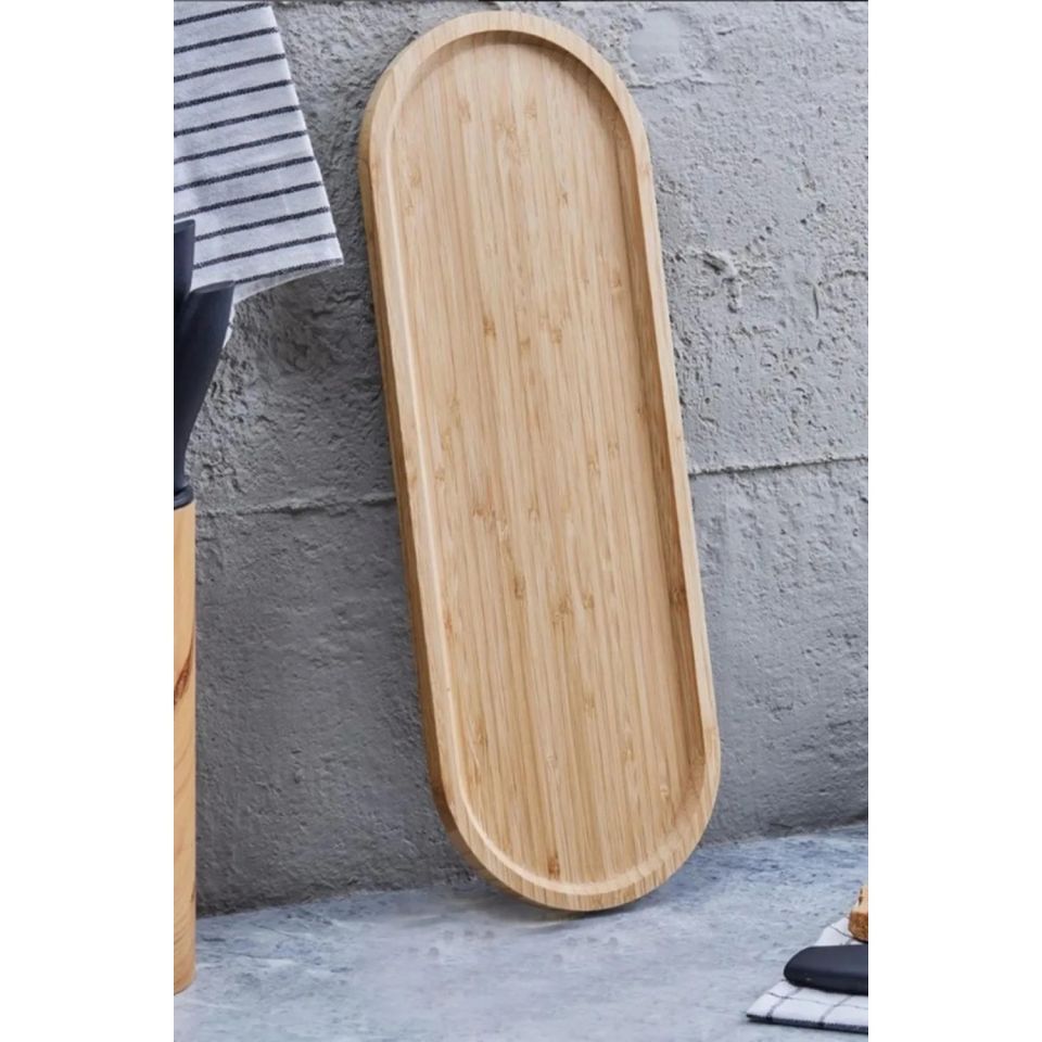 Mien Bambu Uzun Oval Sunum Tabağı
