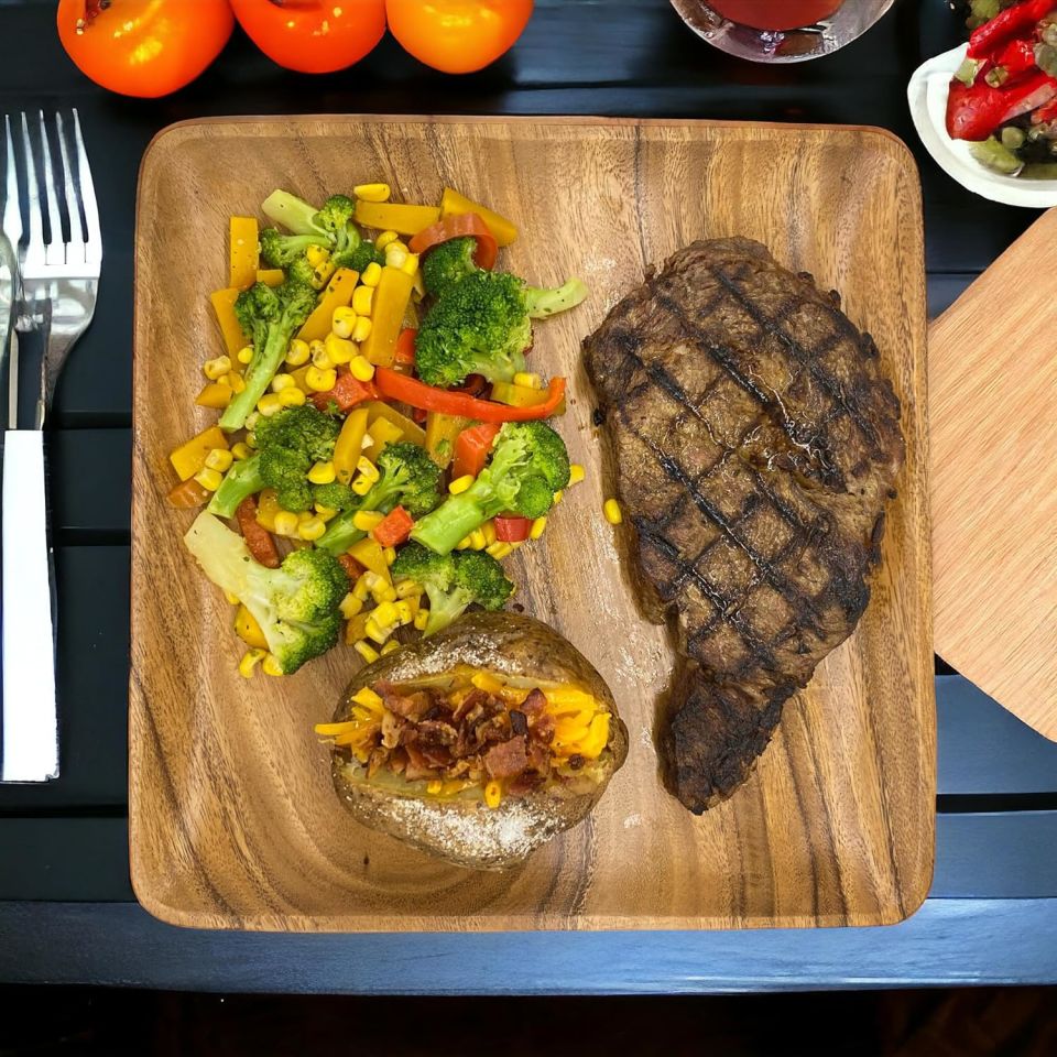 Akasya Ahşap Çerezlik Tabak 20cm