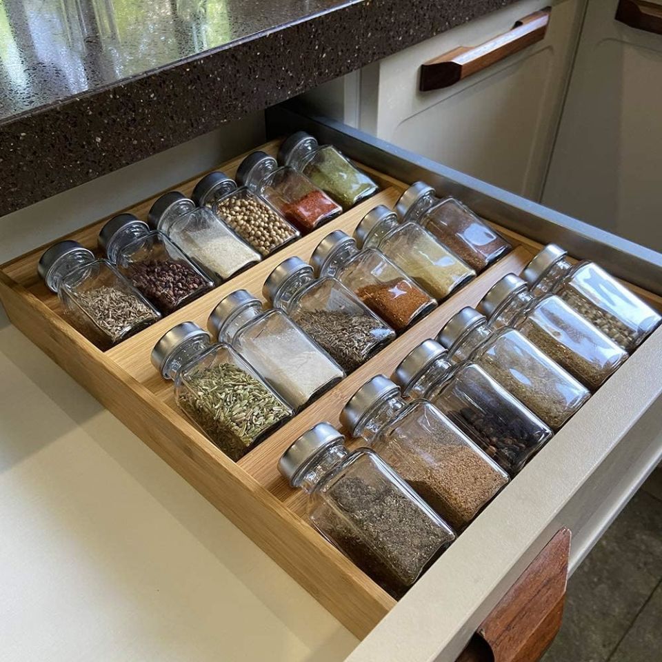 Mien Bambu 3Katlı Baharat Rafı