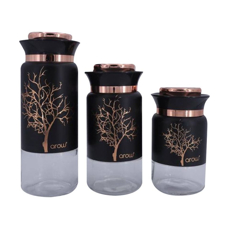 AROW AĞAÇ DESENLİ 3'LÜ KAVANOZ SET