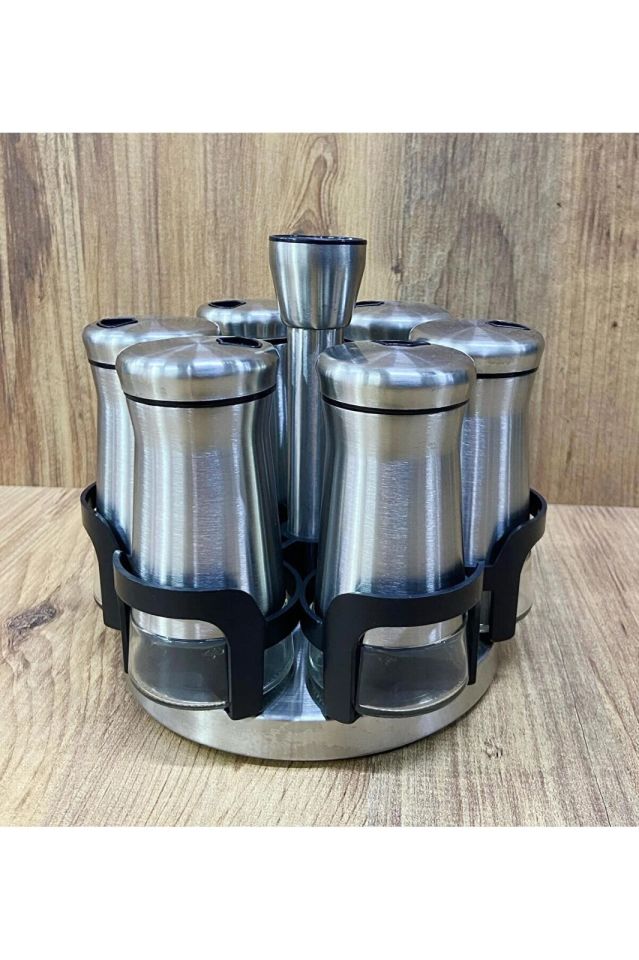 Yakut 6lı Metal Döner Baharatlık