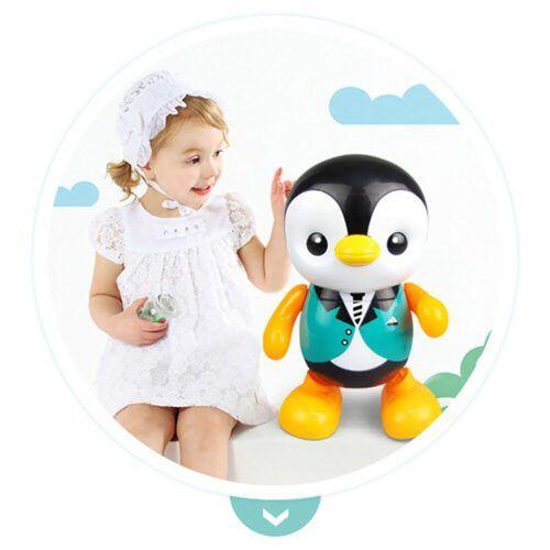 Işıklı Dans Eden Penguen Robot