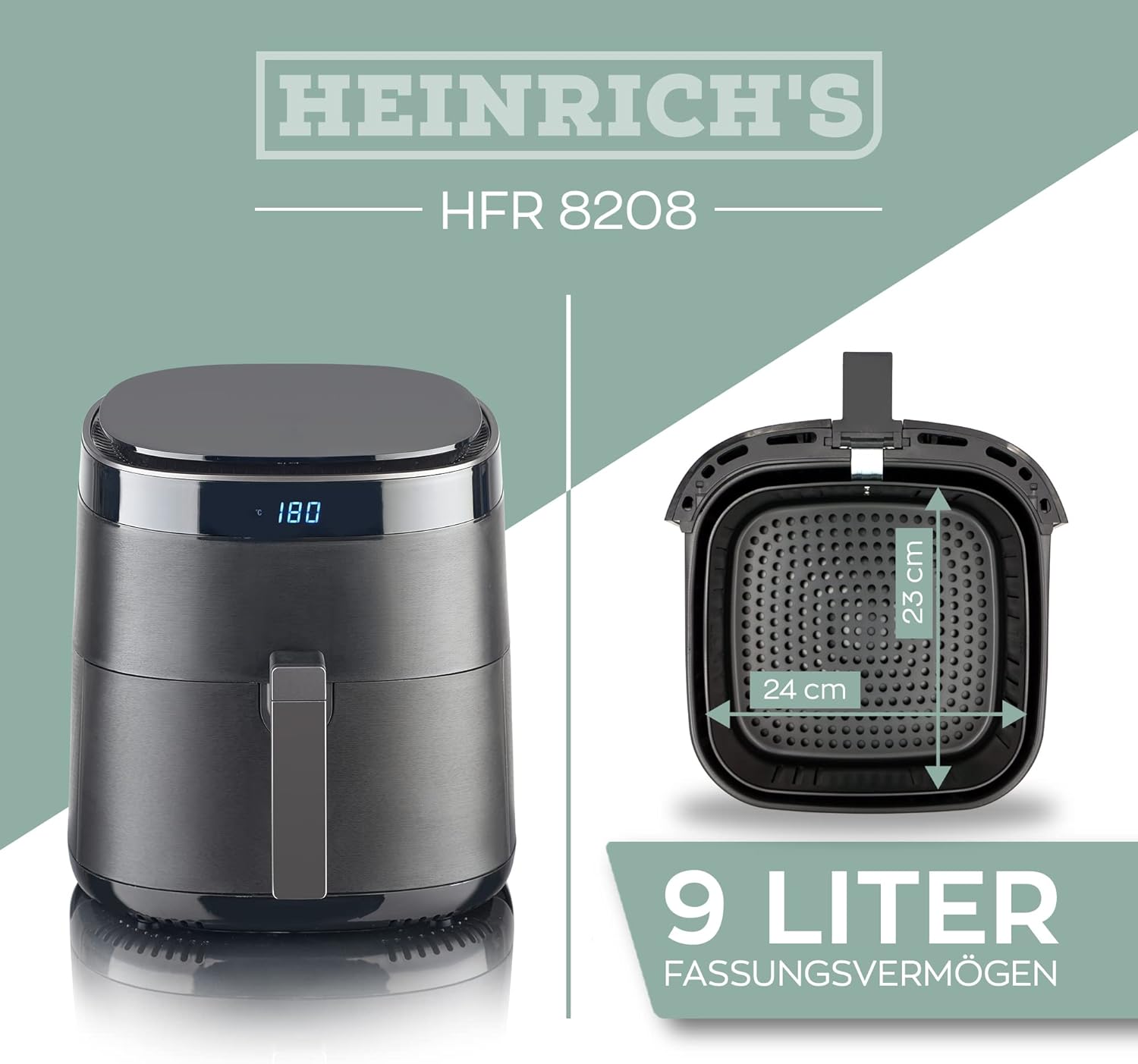Heinrich’s HFR 8208 Dijital LED Ekranlı Sıcak Hava Fritözü