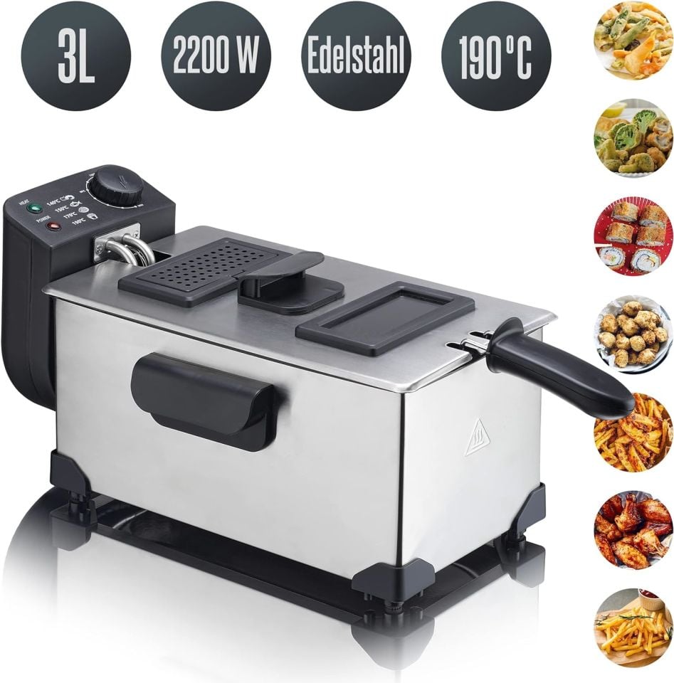 Heinrichs Fritöz, 2200 W ve 3 L Yağ Fritözü