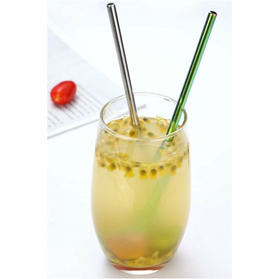 6 lı Çelik Kaşıklı Pipet