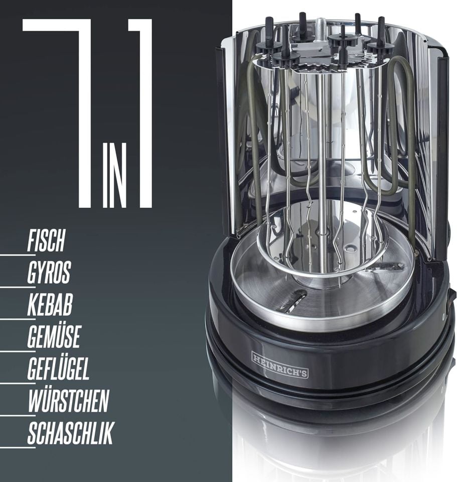 HEINRICHS Ev Kebap Izgarası Döner Makinesi HDG 8687