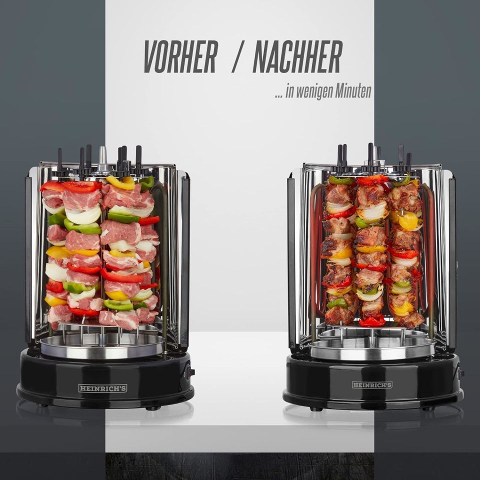 HEINRICHS Ev Kebap Izgarası Döner Makinesi HDG 8687