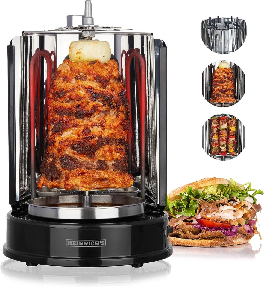 HEINRICHS Ev Kebap Izgarası Döner Makinesi HDG 8687
