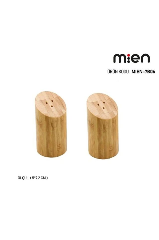 MİEN Ahşap Tuzluk Biberlik 2li