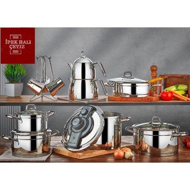 AMBIANS ÇEYİZ TENCERE SET SILVER