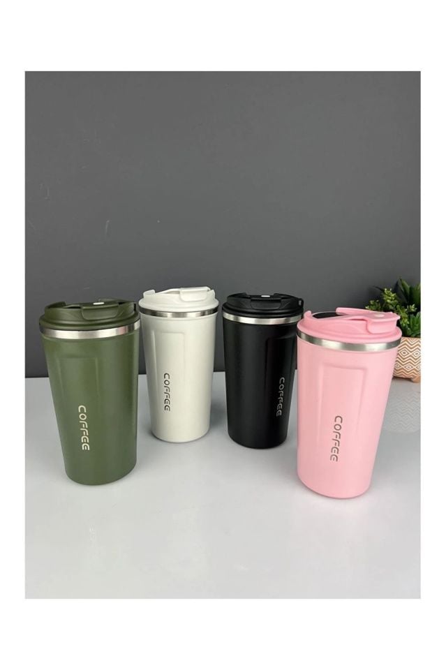 AROW Isı Ölçer Özellikli Metal Termos Kupa 450 Ml