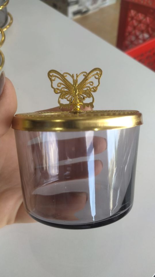 Palmiye Home 6lı Kristal kelebekli Sunumluk